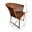 Ver imagem 5 de Kit 4 Cadeiras de Jantar Salinas em Corda Naútica Terracota Base Alumínio Rami