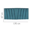 Ver imagem 2 de Painel Cabeceira Estofada Bélgica 195cm Cama Box King Corino Azul Turquesa- Mabe Magazine