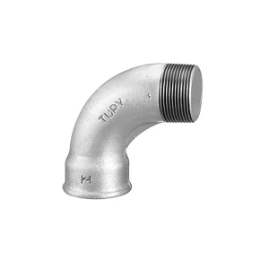 Curva 90° Galvanizada Macho/fêmea 1.1/2 Curva Metal Galvanizado Macho Fêmea 90° 1.1/2 Tupy Tupi