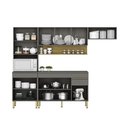 Ver imagem 2 de Cozinha (com Balcão com Tampo) 9 Portas 1 Gaveta Line Gris/gris/cp-freijo - Ssx Multicoisas