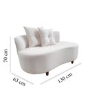 Ver imagem 7 de Namoradeira Sofá Feijão Suria Orgânica Bouclé Marfim