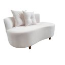 Ver imagem 2 de Namoradeira Sofá Feijão Suria Orgânica Bouclé Marfim