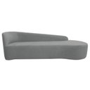 Ver imagem 2 de Recamier Curvo Orgânico 180cm 3 Lugares Lado Direito para Sala Estar Bouclé Paris