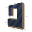 Ver imagem 4 de Conjunto para Banheiro Kappesberg Celeste 6 Peças Nogueira/azul 170cm