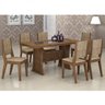 Conjunto Sala de Jantar Mesa Tampo Vidro/mdf 160cm Viva 6 Cadeiras Ísis Rufato - 1
