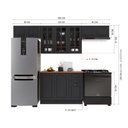 Ver imagem 4 de Armário de Cozinha Modulada Compacta Fidelitá Nara 100% MDF 4 Peças 280cm 10 Portas 2 Gavetas com