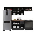 Ver imagem 3 de Armário de Cozinha Modulada Compacta Fidelitá Nara 100% MDF 4 Peças 280cm 10 Portas 2 Gavetas com