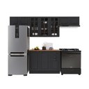 Ver imagem 2 de Armário de Cozinha Modulada Compacta Fidelitá Nara 100% MDF 4 Peças 280cm 10 Portas 2 Gavetas com