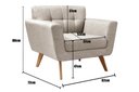 Ver imagem 5 de Kit 2 Poltronas Bruna Cor:Linho Bege 140