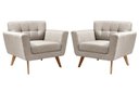 Ver imagem 1 de Kit 2 Poltronas Bruna Cor:Linho Bege 140