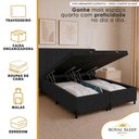 Ver imagem 6 de Cama Box Baú Casal Bipartido Suede Royal Sleep Preto