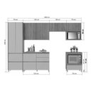 Ver imagem 6 de Cozinha Modulada Completa Rainha Gourmet 6 Peças (3aéreos+1paneleiro+2balcões) C6p39 Branca/
