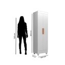Ver imagem 5 de Armário Multiuso 2 Portas com 4 Prateleiras com Pés Lite Branco