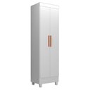 Ver imagem 2 de Armário Multiuso 2 Portas com 4 Prateleiras com Pés Lite Branco