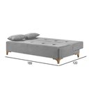 Ver imagem 3 de Sofá Cama 2 Lugares Living M-143 Veludo Martins Cinza