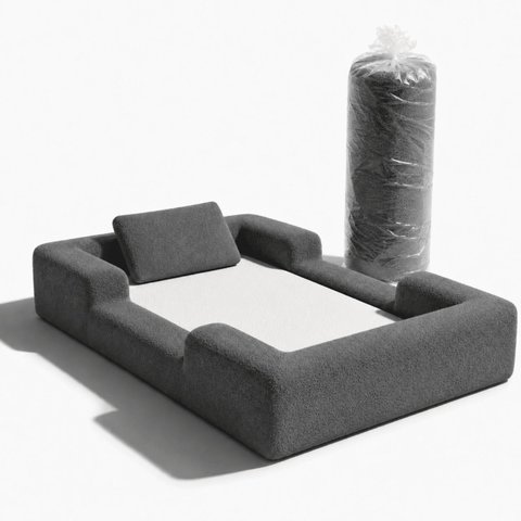Cama Montessoriana Infantil Cama Kids a Vácuo 100% Espuma Cor:Cinza