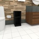 Ver imagem 3 de Armário Banheiro Auxiliar Banheiro Mesa Lateral para Vazo Sanitário Preto