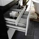 Ver imagem 6 de Gabinete de Banheiro 90cm com Cuba e Espelheira Branco/Arenito