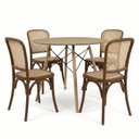 Ver imagem 5 de Mesa Eames Madeira 90cm + 4 Cadeiras Amis Rattan - Seat&co