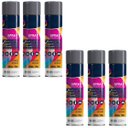 Ver imagem 1 de Tinta Spray 400ml Cinza Grafite Uso Geral em Aço Ferro Gesso Cerâmica Couro | Universo | Kit 06 Un