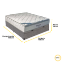 Ver imagem 3 de Cama Box Baú Blindado e Reforçado Casal Cinza e Colchão Freedom Molas Ensacadas Ortobom