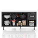 Ver imagem 5 de Balcão de Cozinha com Pia Inox 150cm Pérola Z34 Preto - Mpozenato