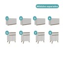 Ver imagem 2 de Cozinha Completa Atlanta 12 Portas 4 Gavetas MDF-MDP 240cm Branco com Preto Móveis Carraro
