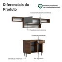 Ver imagem 4 de Armário de Cozinha Completa 225cm Rustic/cinza Emilly Madesa 01xa Rustic/cinza