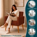 Ver imagem 5 de Poltrona Nina Decorativa para Sala Recepção Manicure Consultório Suede