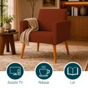 Ver imagem 4 de Poltrona Nina Decorativa para Sala Recepção Manicure Consultório Suede