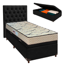 Ver imagem 1 de Conjunto Cama Box Bau Blindado Solteiro + Colchão D33 Maxsono Paropas + Cabeceira