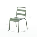 Ver imagem 2 de Cadeira em Metal Briss 82 Cm X 43 Cm X 44 Cm Verde Verde