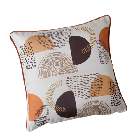 Capa de Almofada Linho Boho Terracota c/ Cordão 50cm