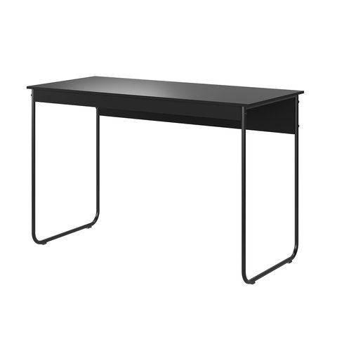 Mesa de Estudo Escrivaninha Criare Prateleira Escritório Moderno Estilo Industrial Nicho Cor Preto