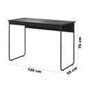 Ver imagem 6 de Mesa de Estudo Escrivaninha Criare Prateleira Escritório Moderno Estilo Industrial Nicho Cor Preto