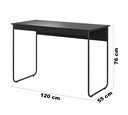 Ver imagem 6 de Mesa de Estudo Escrivaninha Criare Prateleira Escritório Moderno Estilo Industrial Nicho Cor Preto