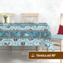 Ver imagem 2 de Toalha Mesa Plástica Térmica Roça Az 10 Lugares 1,40x2,80