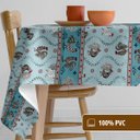 Ver imagem 4 de Toalha Mesa Plástica Térmica Roça Az 10 Lugares 1,40x2,80