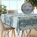 Ver imagem 1 de Toalha Mesa Plástica Térmica Roça Az 10 Lugares 1,40x2,80