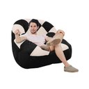 Ver imagem 2 de Poltrona Paloma Escritório Sala Pé Plástico Suede Preto e Suede Bege - Dominic Decor