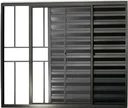 Ver imagem 1 de Janela de Aluminio Veneziana 3 Folhas com Grade Linha Leve:1,00 X 1,50/preto