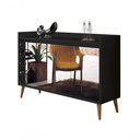 Ver imagem 1 de Buffet Aparador com Adega Retrô Wine com Espelho Preto - Moveisaqui
