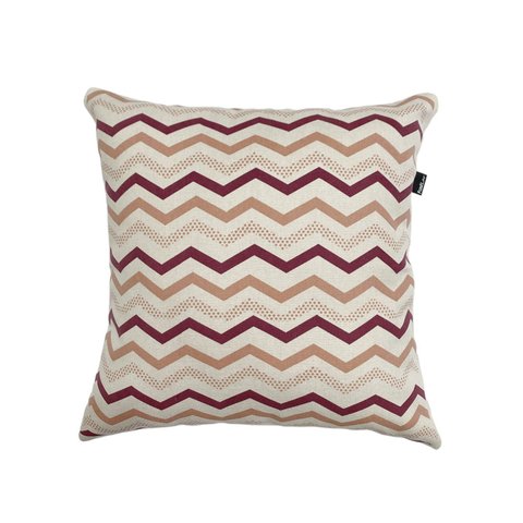Almofada Chevron Soft Grená 40x40cm - Serigrafada Frente e Verso