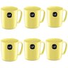 Conjunto 6 Canecas Escolares de Plástico 400ml UZ Amarelo Claro - 1