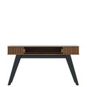 Ver imagem 4 de Mesa de Centro Jeri Noce Milano Preto Acetinado com Aparador para Sala Riviera Noce Milano - Colibri
