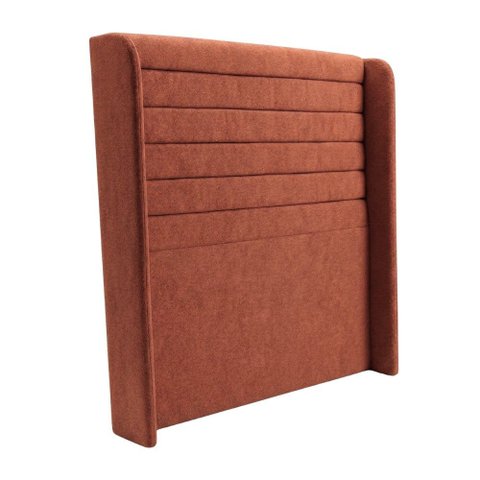 Cabeceira Cama Casal Queen Duna 160cm Orgânica Curva Bouclê Terracota - Montanari's Decor