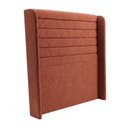 Ver imagem 1 de Cabeceira Cama Casal Queen Duna 160cm Orgânica Curva Bouclê Terracota - Montanari's Decor