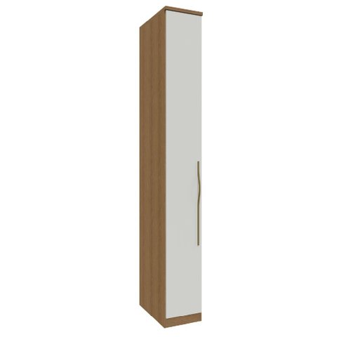 Guarda Roupa Modulado 01 Porta 32cm com Prateleira Setiba Móveis Rimo - Jequitibá/Palha
