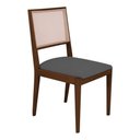 Ver imagem 6 de Kit 4 Cadeiras de Jantar Suellen em Madeira e Mdf Mel Linho Cinza Grafite