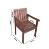 Conjunto 02 Cadeiras Poltrona e Mesa de Centro Madeira Maciça Jardim Varanda - 3